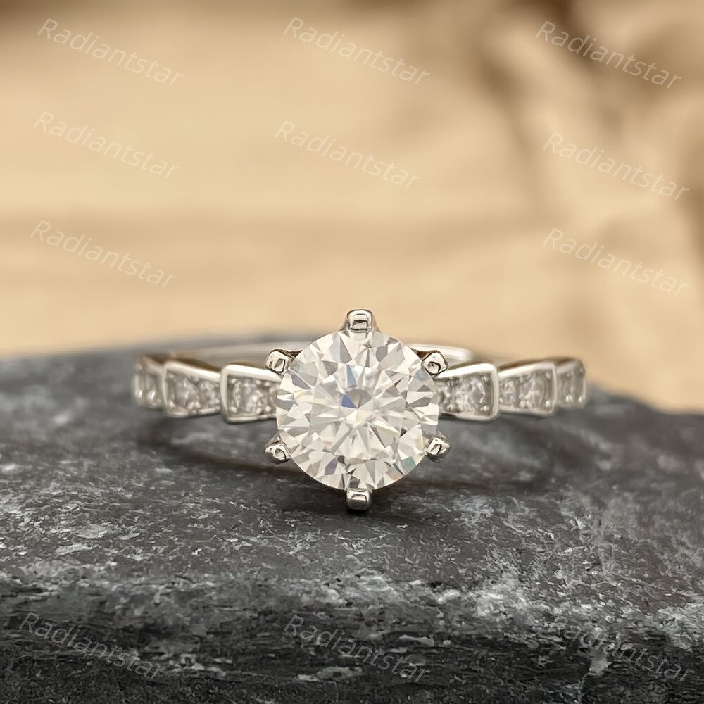 NEW Certified 1ct. t.w. Moissanite Link Band Ring